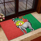 Happy Madagasikara Independence Day Rubber Doormat Ring-Tailed Lemur With Seal
