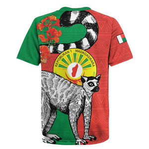 Happy Madagasikara Independence Day Rugby Jersey Ring-Tailed Lemur With Seal