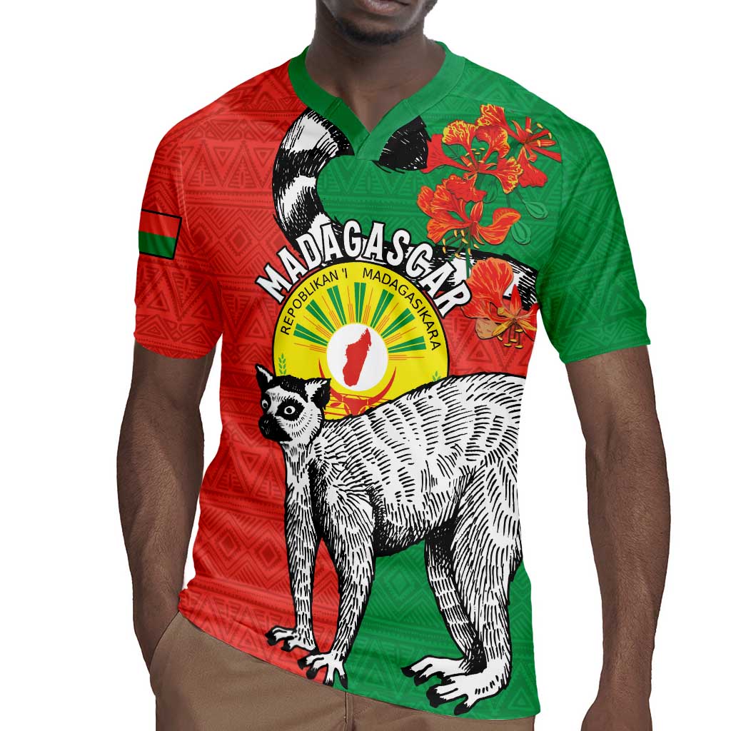 Happy Madagasikara Independence Day Rugby Jersey Ring-Tailed Lemur With Seal