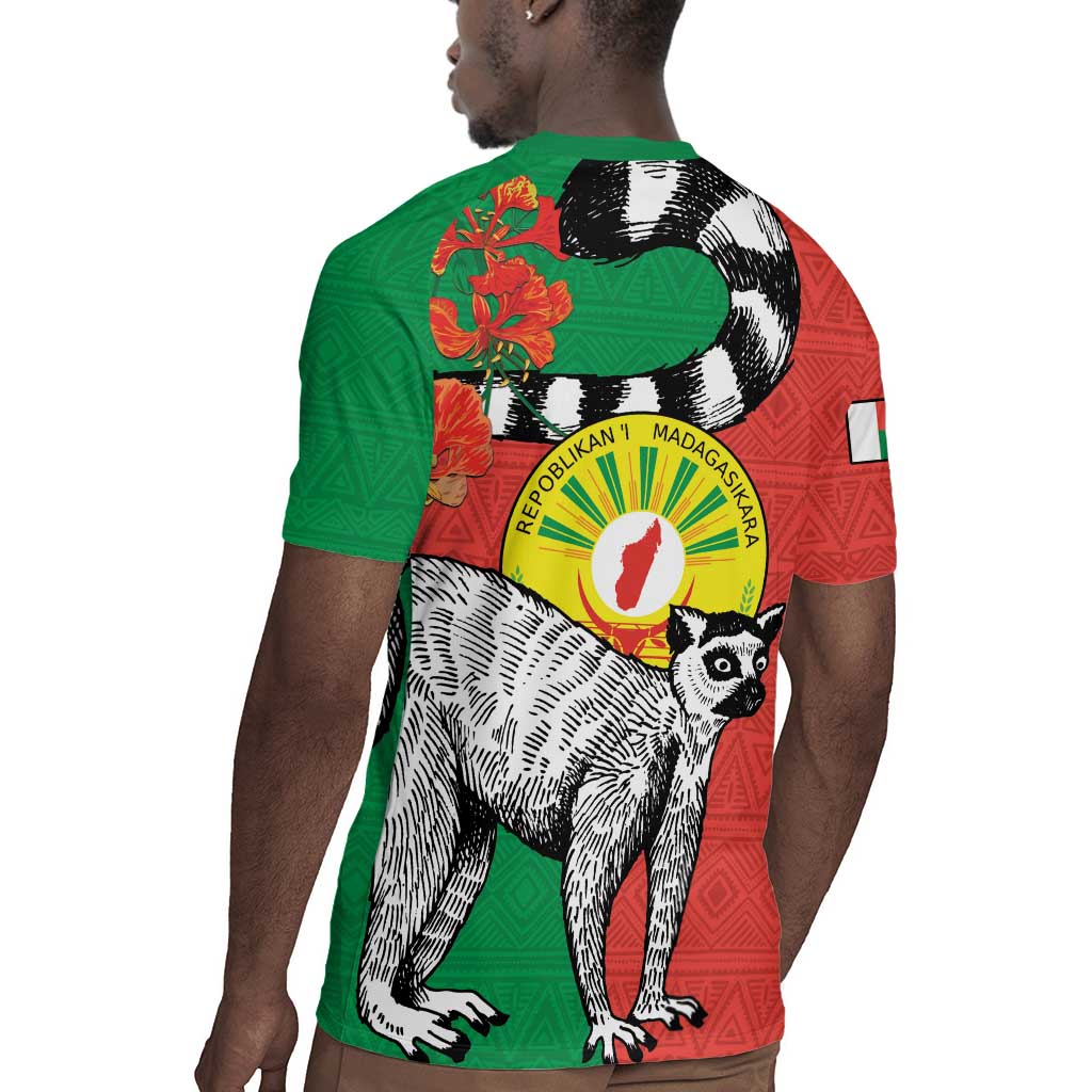 Happy Madagasikara Independence Day Rugby Jersey Ring-Tailed Lemur With Seal