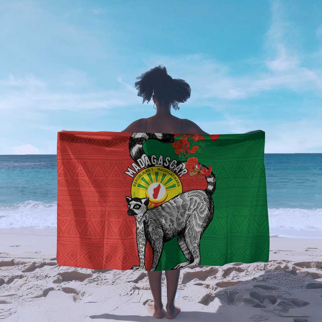 Happy Madagasikara Independence Day Sarong Ring-Tailed Lemur With Seal