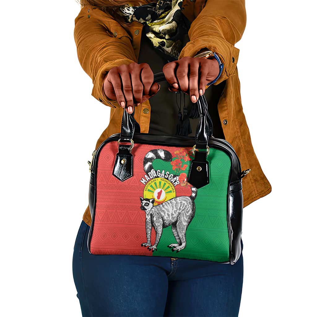 Happy Madagasikara Independence Day Shoulder Handbag Ring-Tailed Lemur With Seal