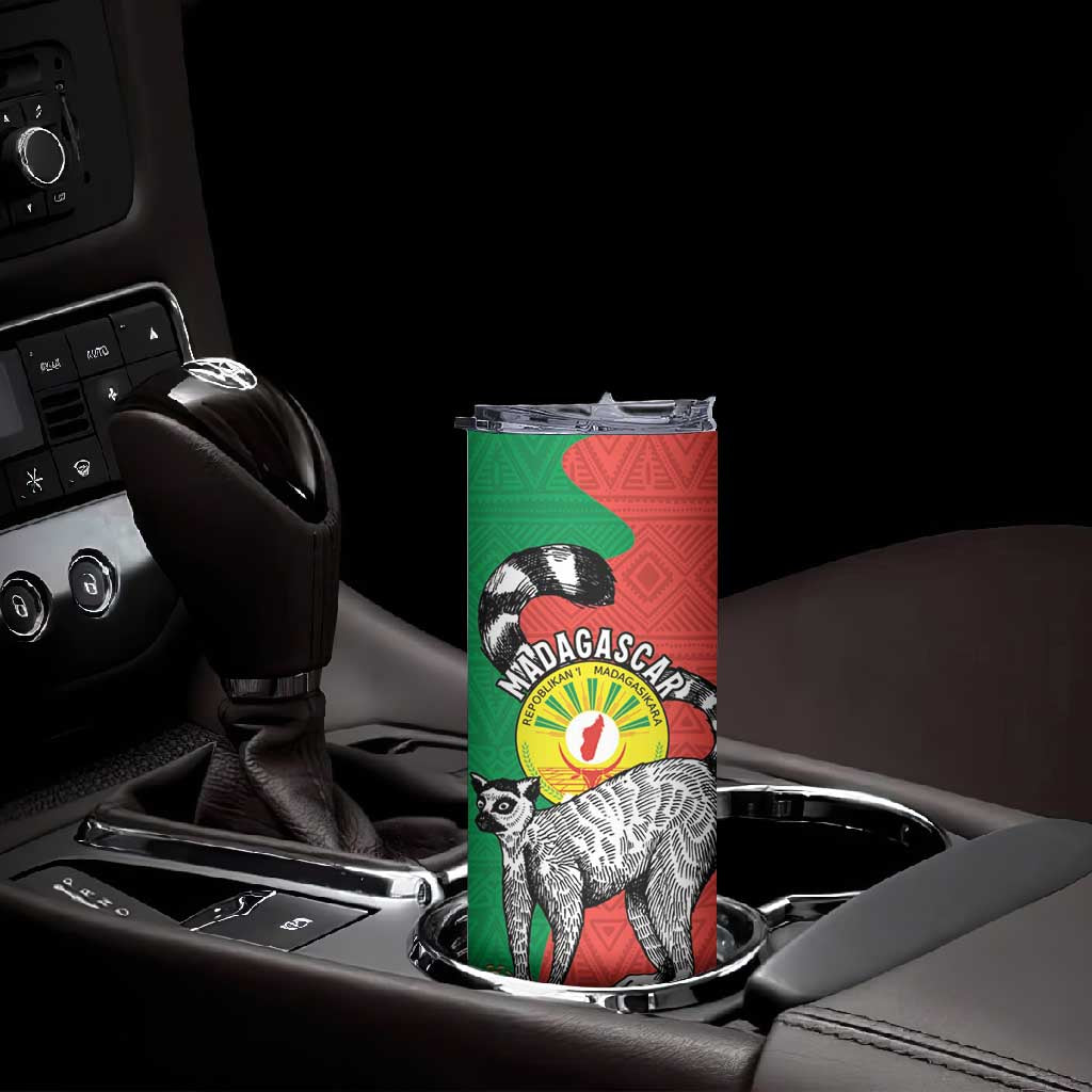 Happy Madagasikara Independence Day Skinny Tumbler Ring-Tailed Lemur With Seal