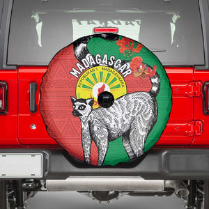 Happy Madagasikara Independence Day Spare Tire Cover Ring-Tailed Lemur With Seal
