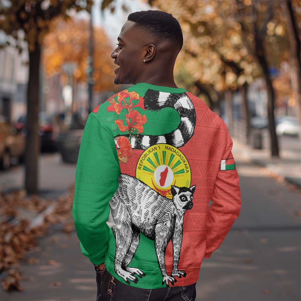 Happy Madagasikara Independence Day Sweatshirt Ring-Tailed Lemur With Seal