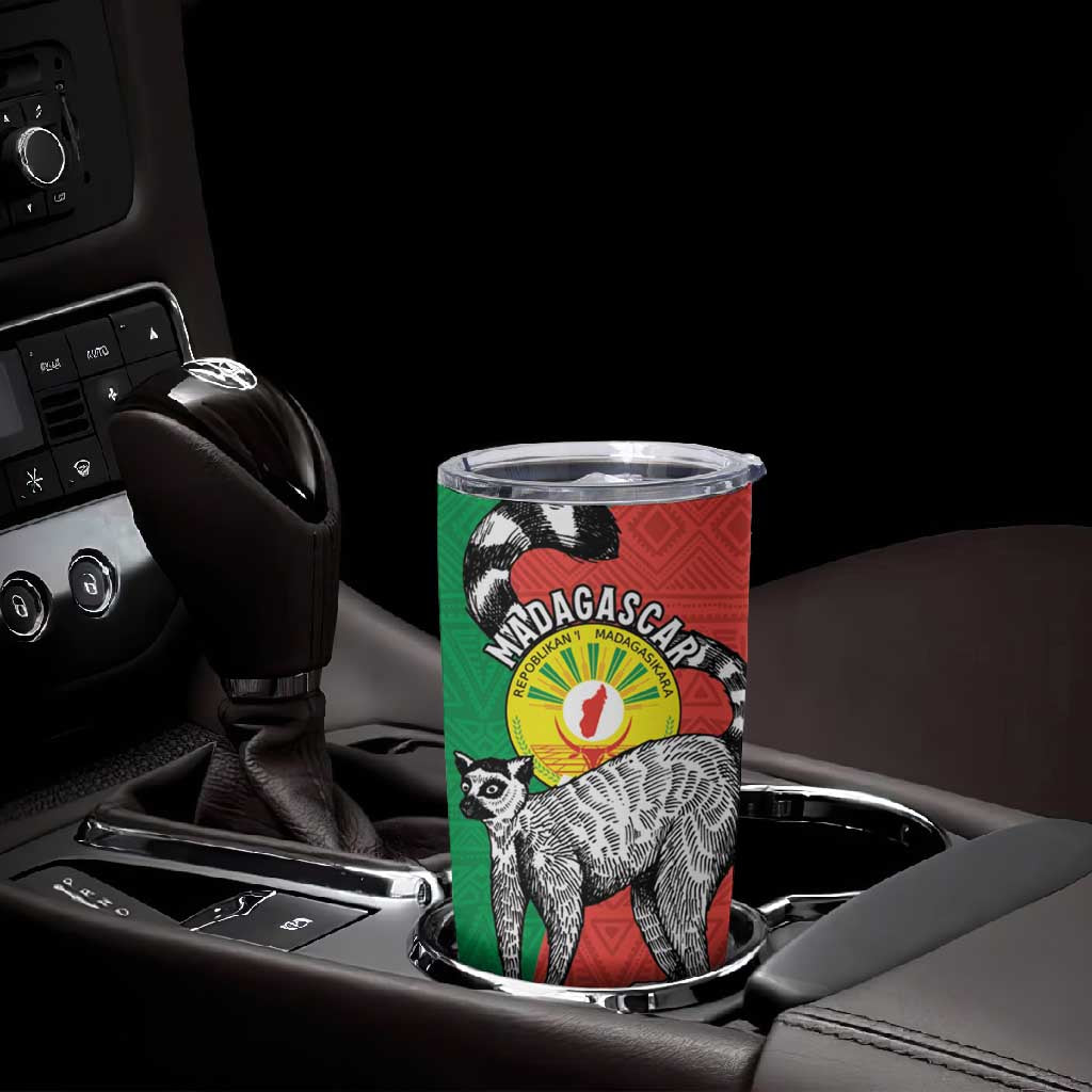 Happy Madagasikara Independence Day Tumbler Cup Ring-Tailed Lemur With Seal