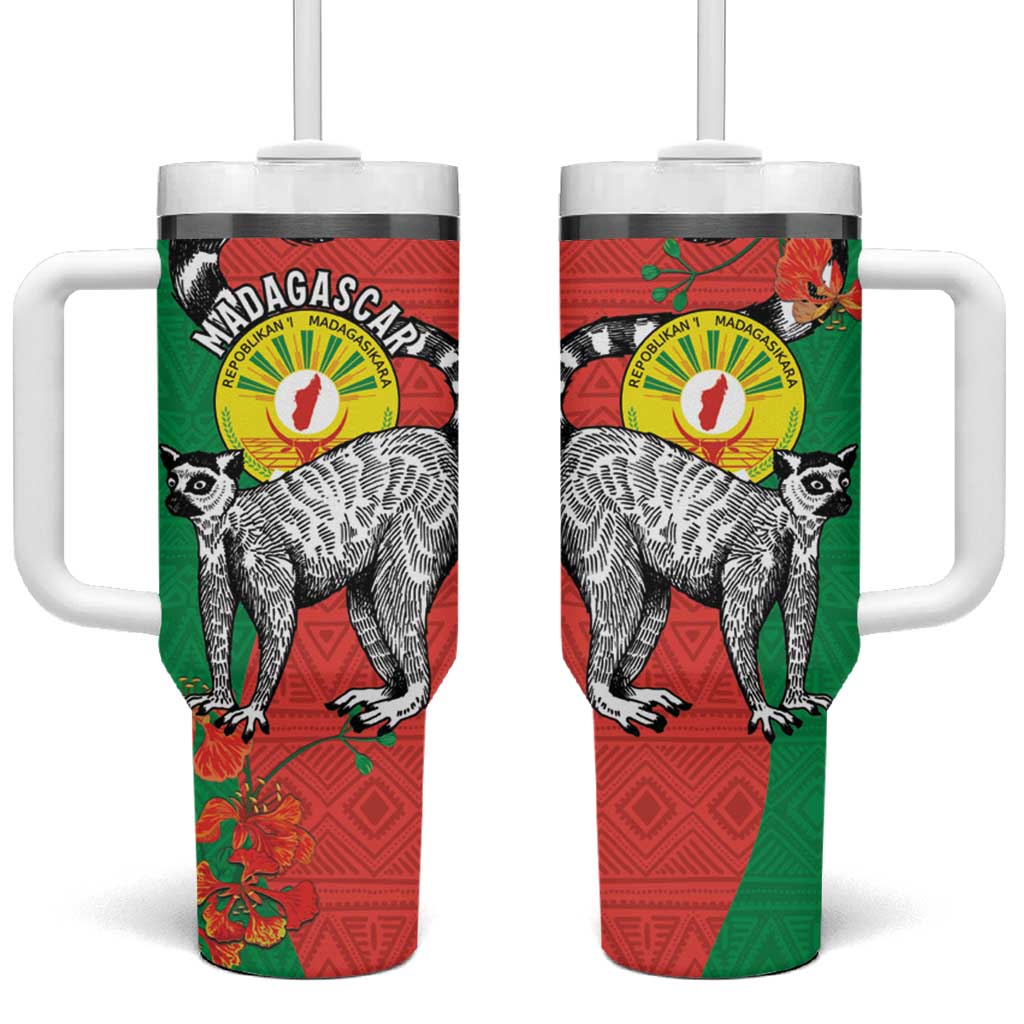 Happy Madagasikara Independence Day Tumbler With Handle Ring-Tailed Lemur With Seal