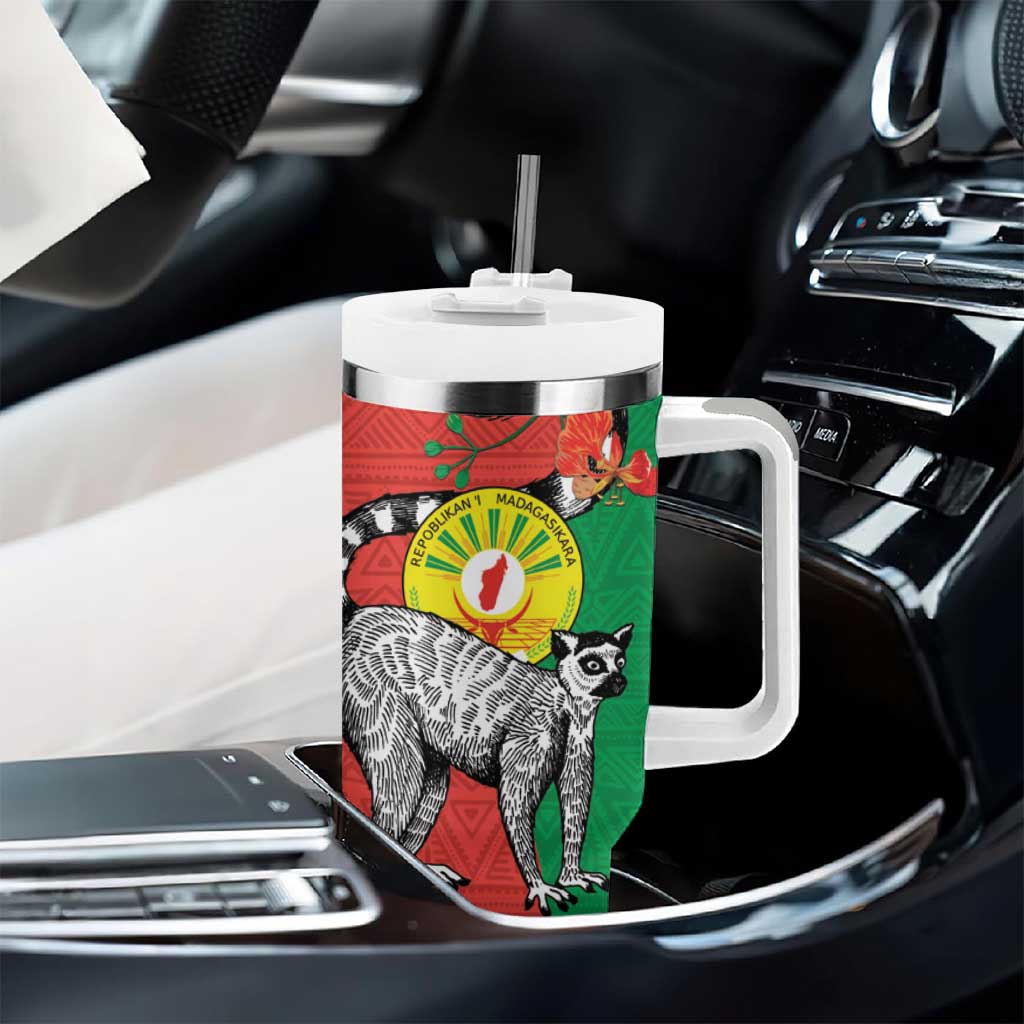 Happy Madagasikara Independence Day Tumbler With Handle Ring-Tailed Lemur With Seal