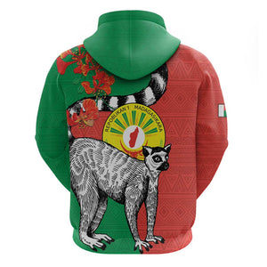 Happy Madagasikara Independence Day Zip Hoodie Ring-Tailed Lemur With Seal