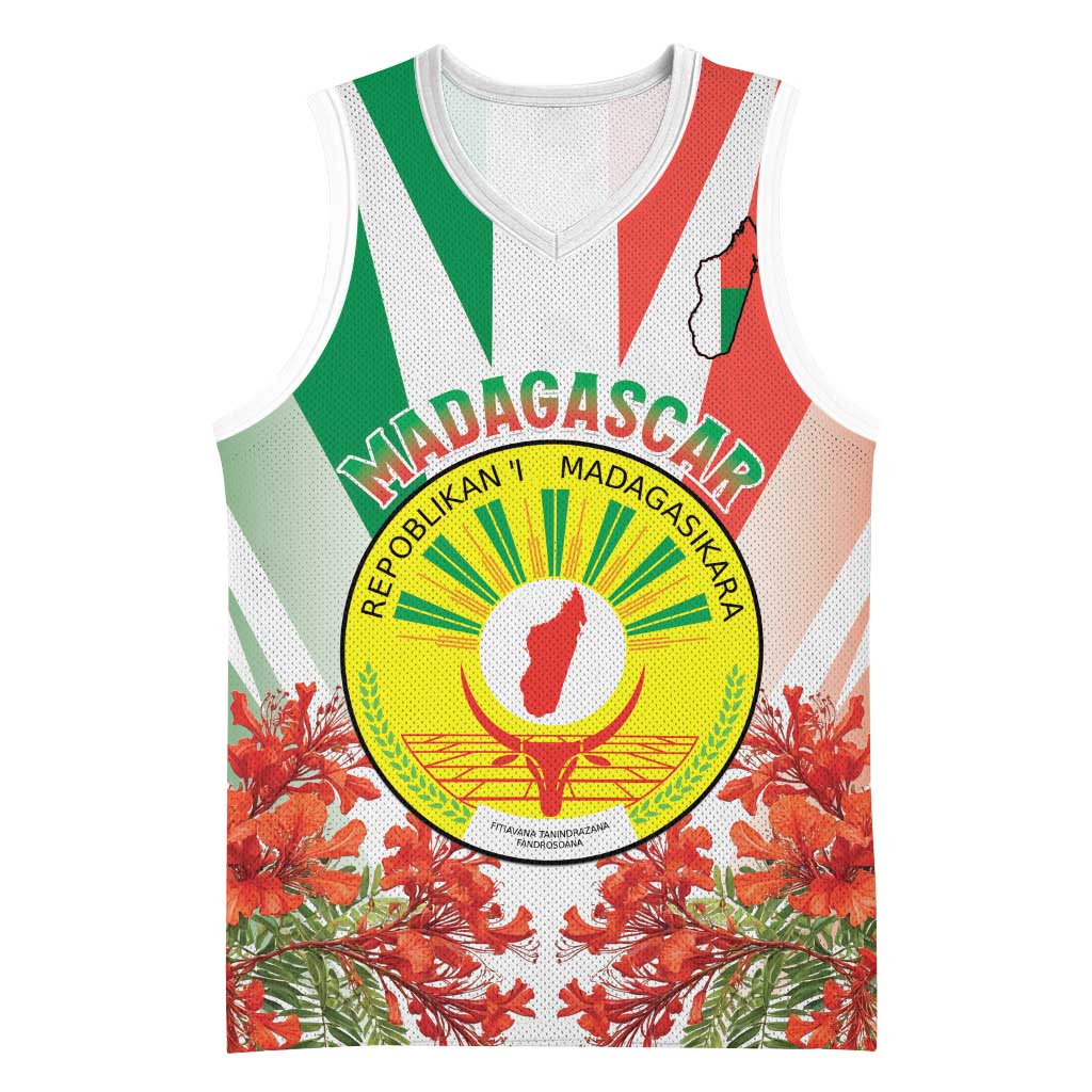 Personalized Madagasikara Basketball Jersey Seal With Poinciana - African Pride