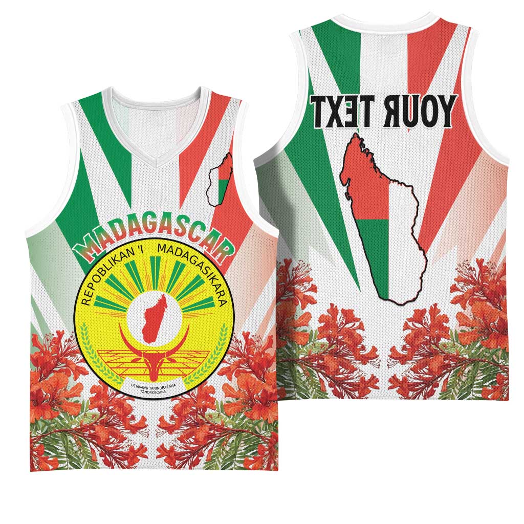 Personalized Madagasikara Basketball Jersey Seal With Poinciana - African Pride