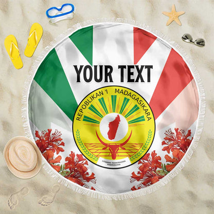 Personalized Madagasikara Beach Blanket Seal With Poinciana