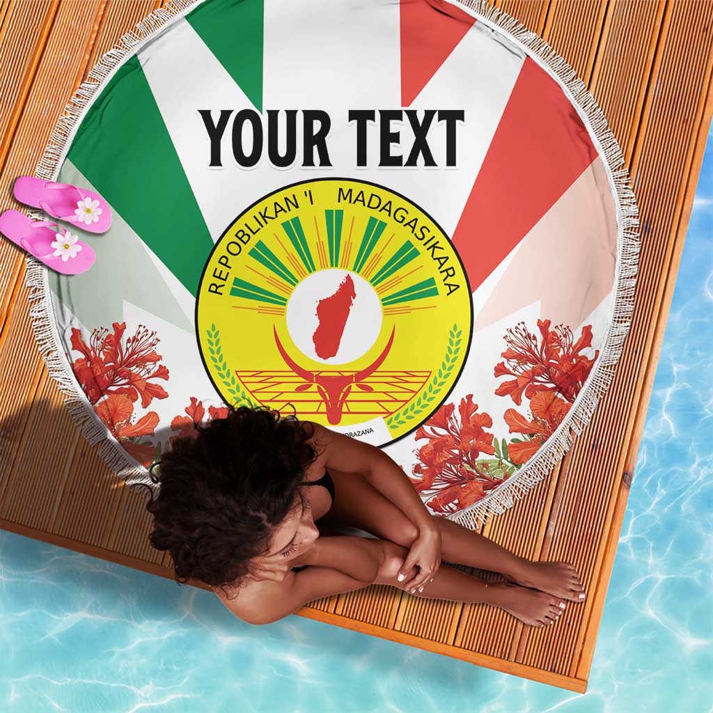 Personalized Madagasikara Beach Blanket Seal With Poinciana