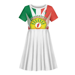 Personalized Madagasikara Kid Short Sleeve Dress Seal With Poinciana