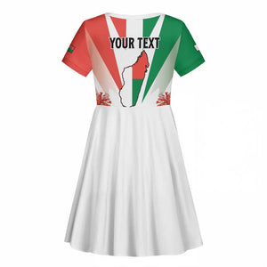 Personalized Madagasikara Kid Short Sleeve Dress Seal With Poinciana