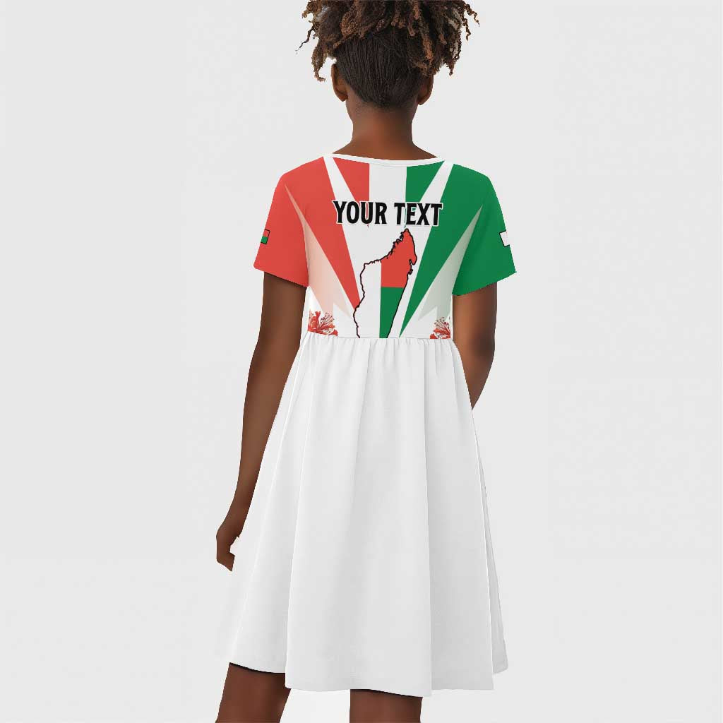 Personalized Madagasikara Kid Short Sleeve Dress Seal With Poinciana