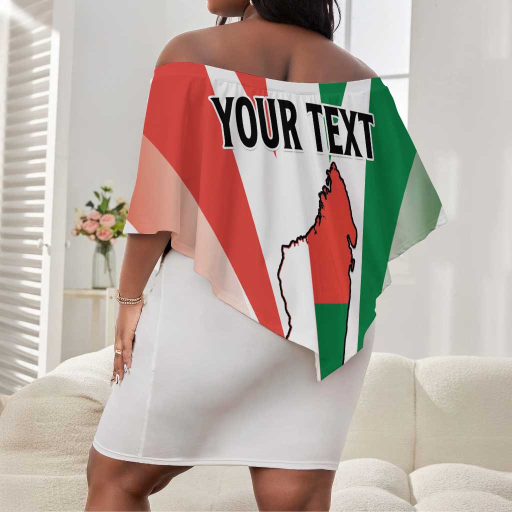 Personalized Madagasikara Off Shoulder Short Dress Seal With Poinciana