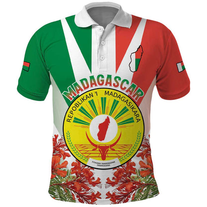 Personalized Madagasikara Polo Shirt Seal With Poinciana
