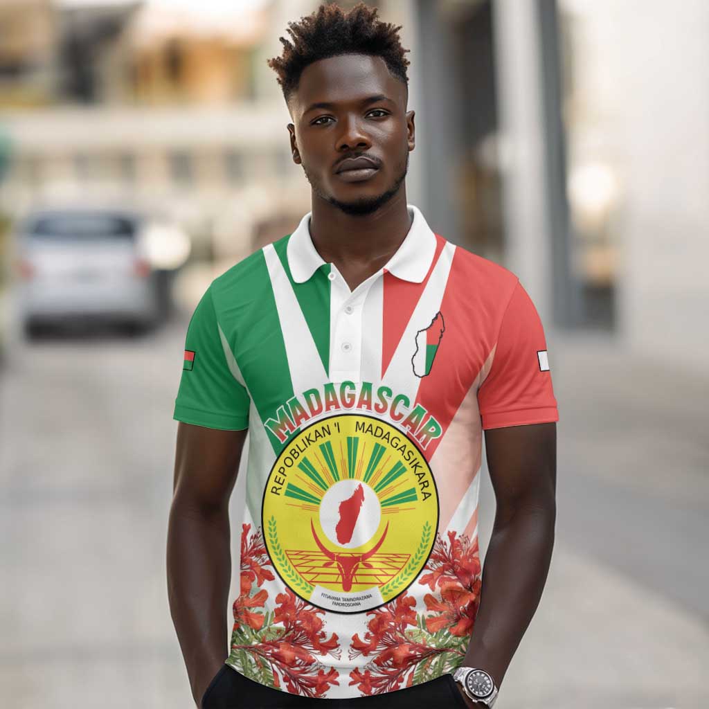 Personalized Madagasikara Polo Shirt Seal With Poinciana