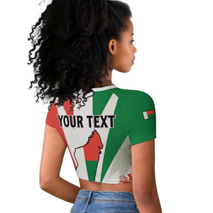 Personalized Madagasikara Raglan Cropped T shirt Seal With Poinciana