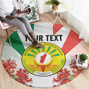 Personalized Madagasikara Round Carpet Seal With Poinciana