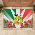 Personalized Madagasikara Rubber Doormat Seal With Poinciana