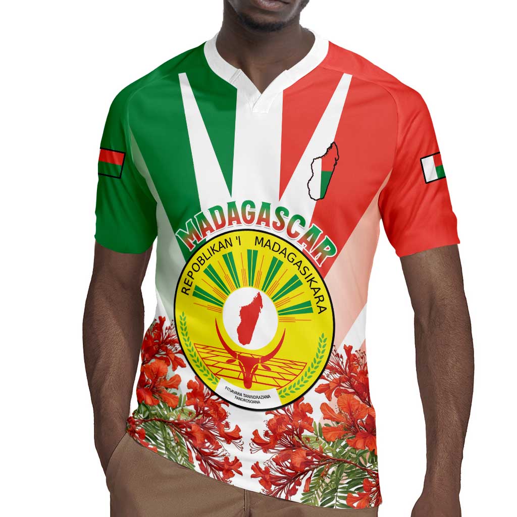 Personalized Madagasikara Rugby Jersey Seal With Poinciana