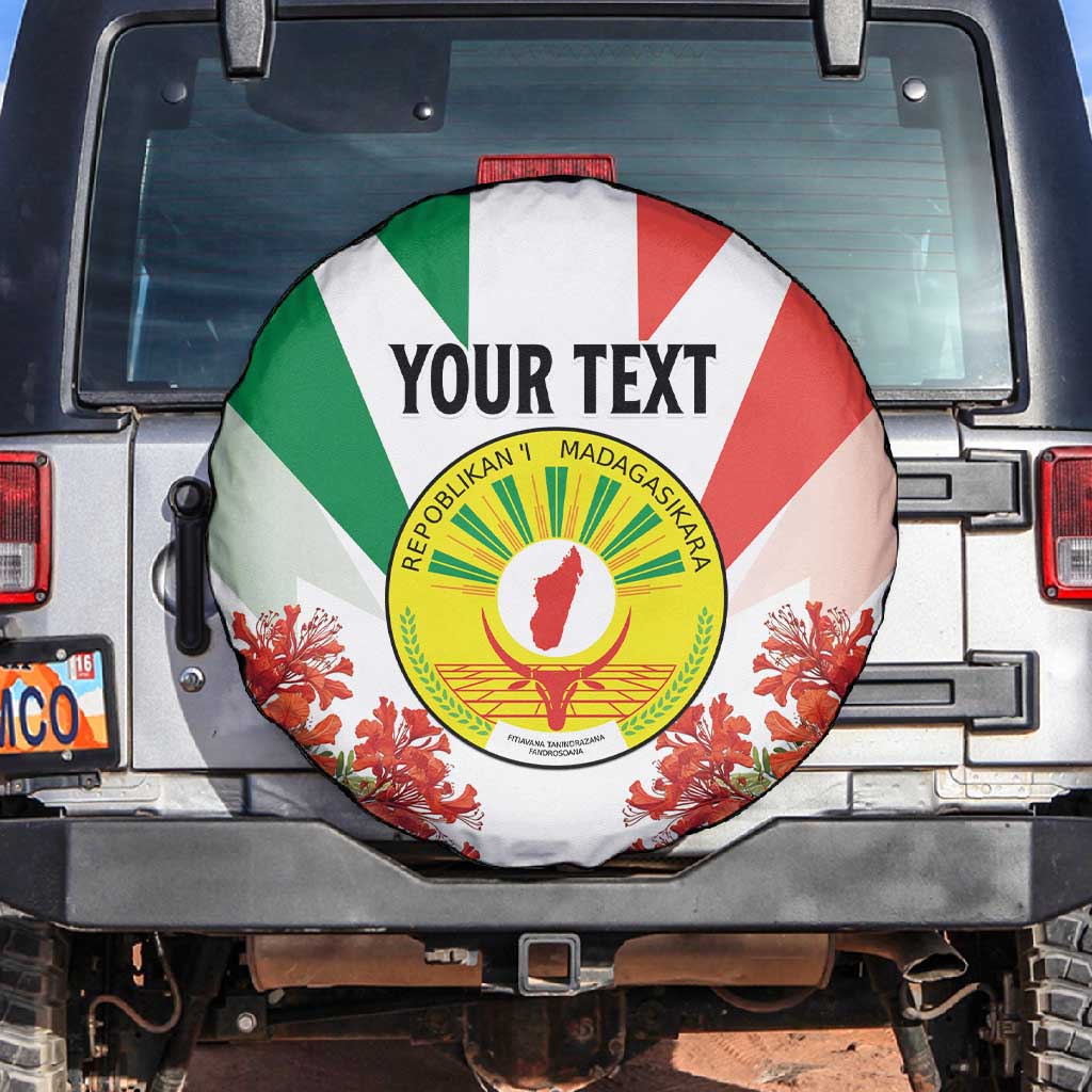 Personalized Madagasikara Spare Tire Cover Seal With Poinciana