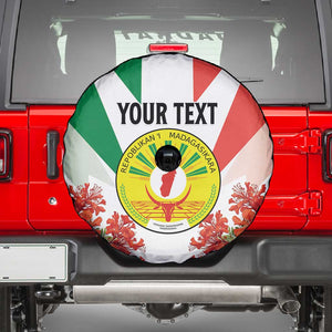 Personalized Madagasikara Spare Tire Cover Seal With Poinciana