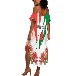 Personalized Madagasikara Summer Maxi Dress Seal With Poinciana