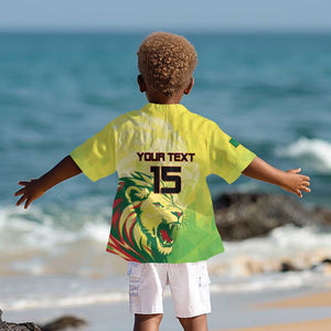 Custom Senegal Lions of Teranga Kid Hawaiian Shirt Rise to Glory
