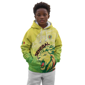 Custom Senegal Lions of Teranga Kid Hoodie Rise to Glory