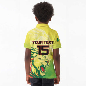 Custom Senegal Lions of Teranga Kid Polo Shirt Rise to Glory