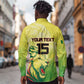Custom Senegal Lions of Teranga Long Sleeve Button Shirt Rise to Glory