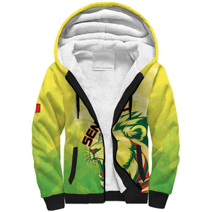 Custom Senegal Lions of Teranga Sherpa Hoodie Rise to Glory