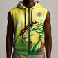 Custom Senegal Lions of Teranga Sleeveless Zip Hoodie Rise to Glory
