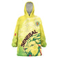 Custom Senegal Lions of Teranga Wearable Blanket Hoodie Rise to Glory