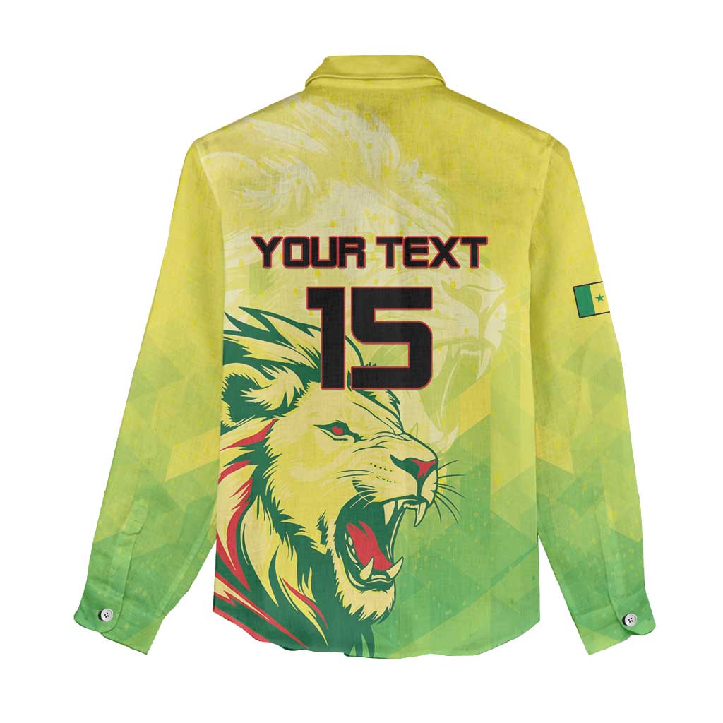 Custom Senegal Lions of Teranga Women Casual Shirt Rise to Glory