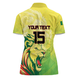 Custom Senegal Lions of Teranga Women Polo Shirt Rise to Glory