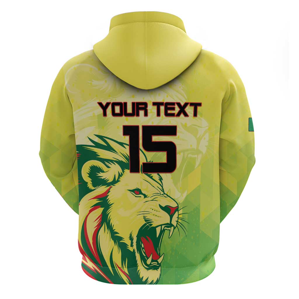 Custom Senegal Lions of Teranga Zip Hoodie Rise to Glory