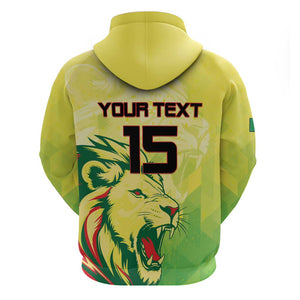 Custom Senegal Lions of Teranga Zip Hoodie Rise to Glory