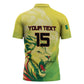 Custom Senegal Lions of Teranga Zipper Polo Shirt Rise to Glory