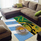 South Africa and Argentina Rugby Area Rug Sporty Style