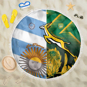 South Africa and Argentina Rugby Beach Blanket Sporty Style