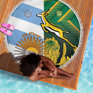 South Africa and Argentina Rugby Beach Blanket Sporty Style