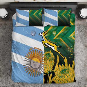 South Africa and Argentina Rugby Bedding Set Sporty Style