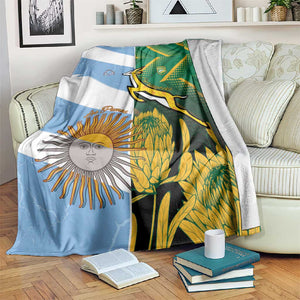 South Africa and Argentina Rugby Blanket Sporty Style