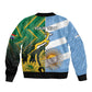 South Africa and Argentina Rugby Personalised Bomber Jacket Sporty Style