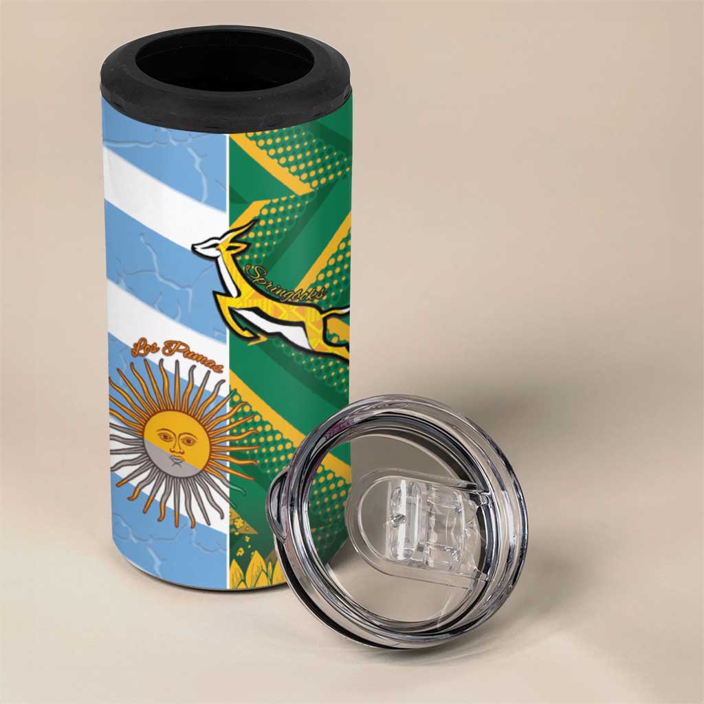 South Africa and Argentina Rugby Personalised 4 in 1 Can Cooler Tumbler Sporty Style