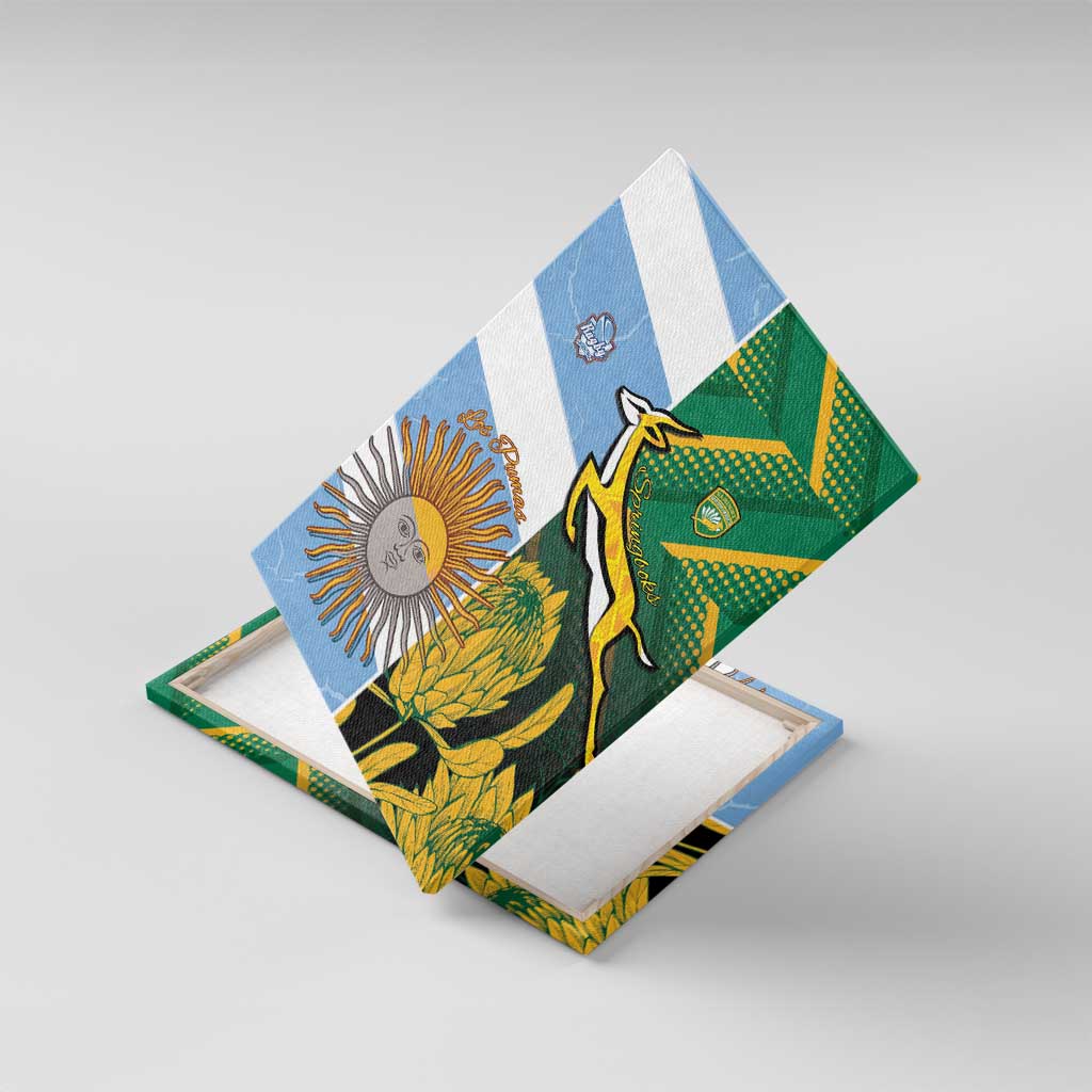 South Africa and Argentina Rugby Canvas Wall Art Sporty Style